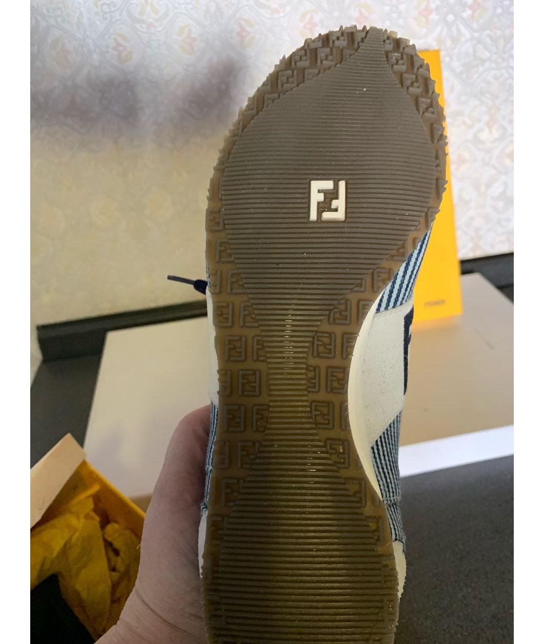 FENDI Мульти текстильные кроссовки, фото 4