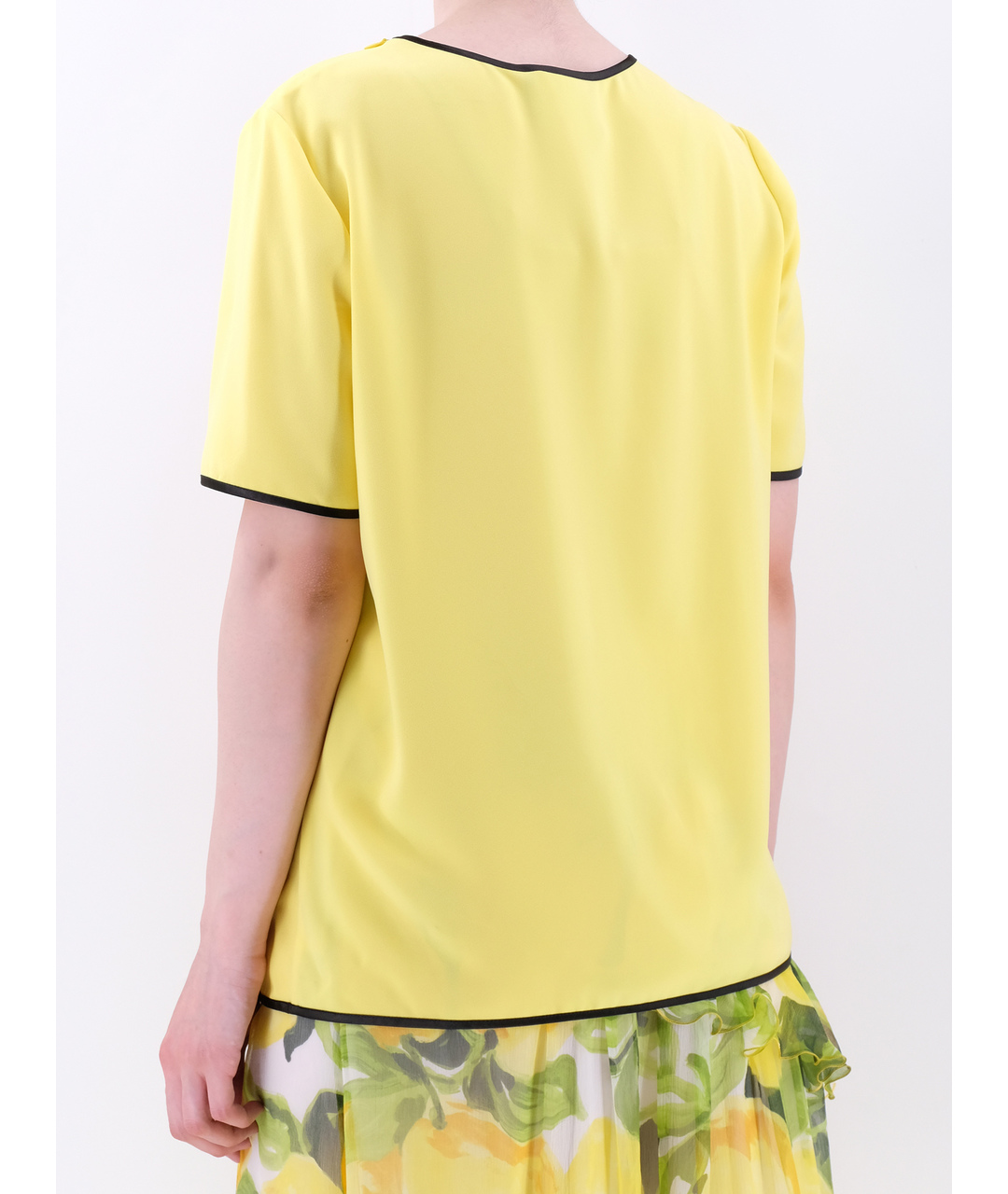 MOSCHINO Желтая полиэстеровая футболка, фото 3