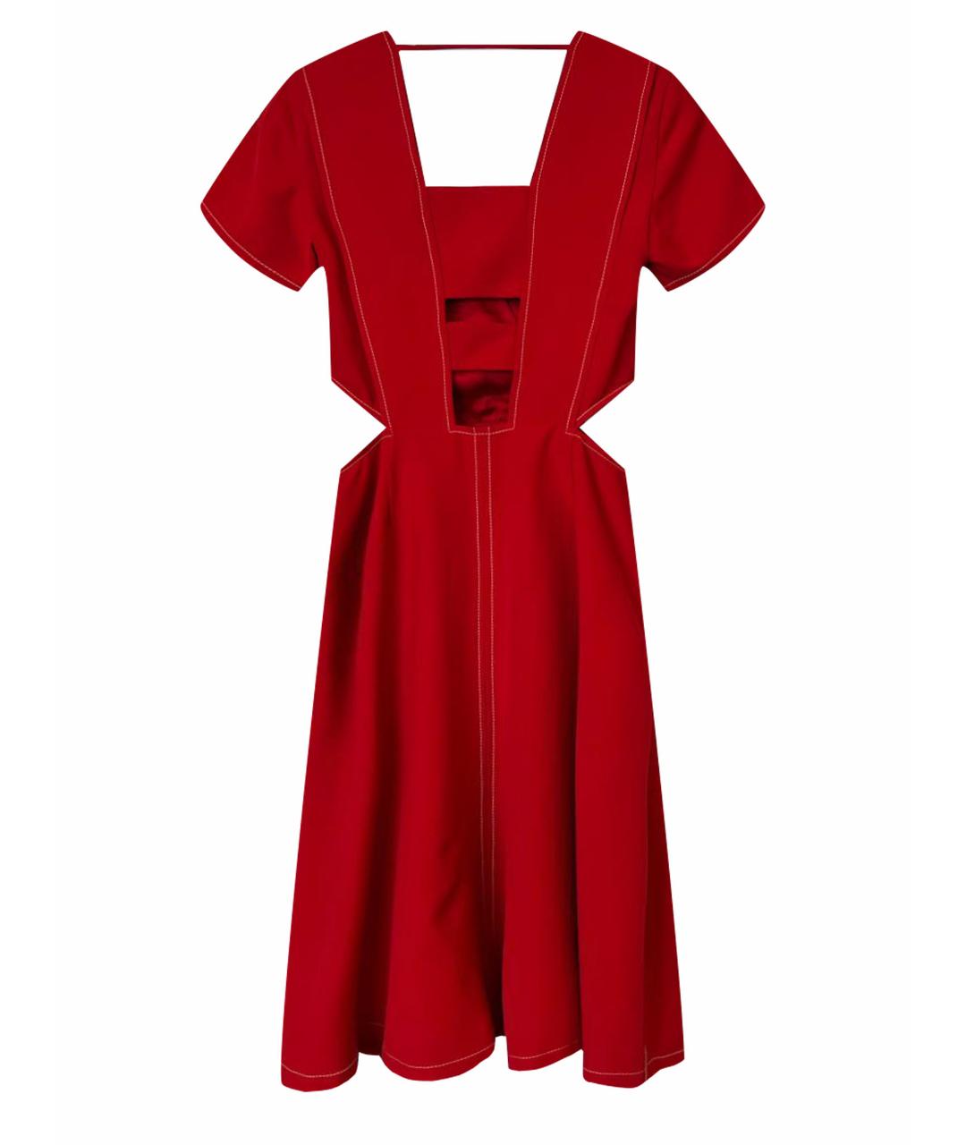 MISHA NONOO Красное полиэстеровое повседневное платье, фото 1