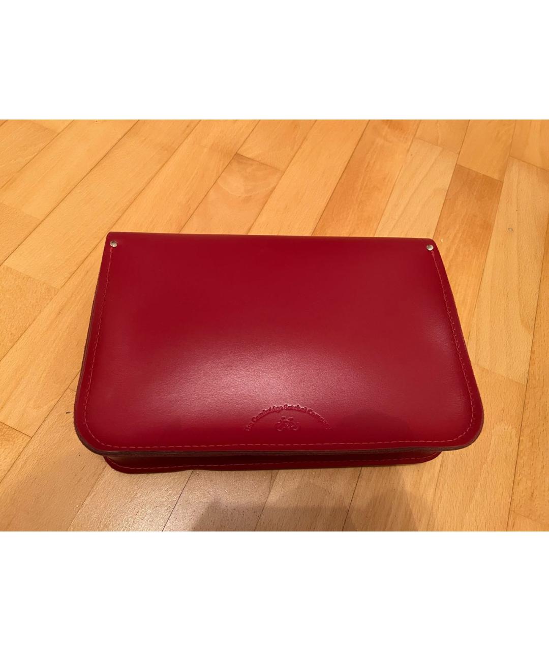 THE CAMBRIDGE SATCHEL COMPANY Бордовая кожаная сумка через плечо, фото 2