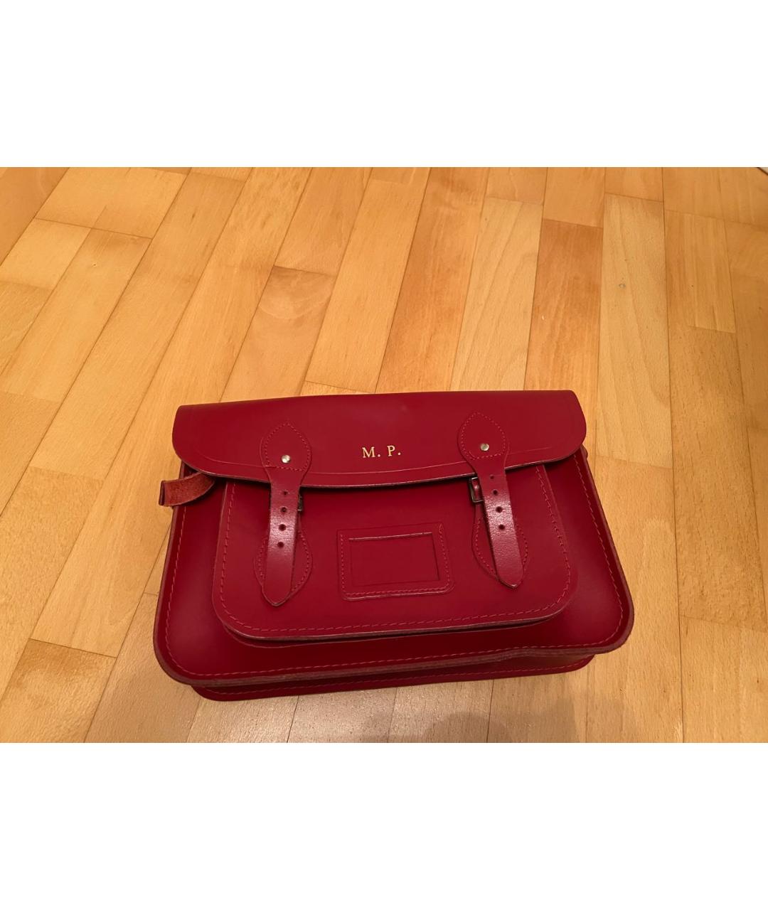 THE CAMBRIDGE SATCHEL COMPANY Бордовая кожаная сумка через плечо, фото 7