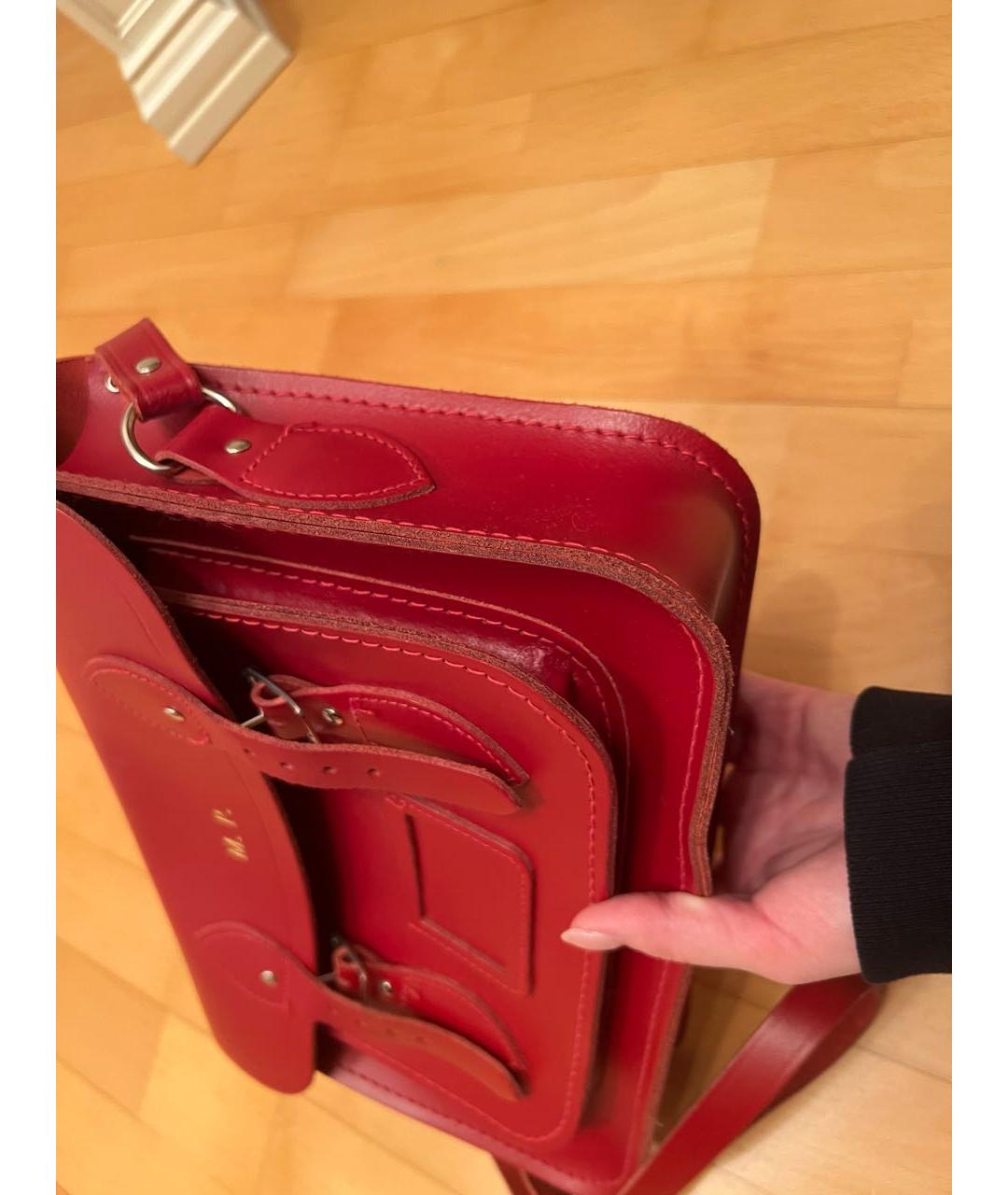 THE CAMBRIDGE SATCHEL COMPANY Бордовая кожаная сумка через плечо, фото 5
