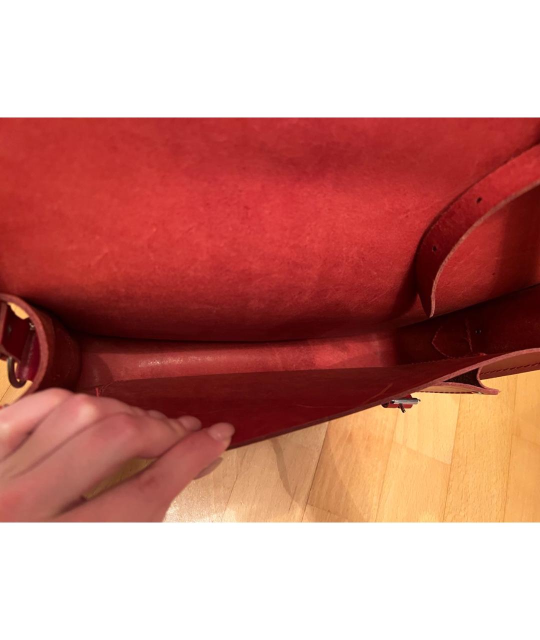 THE CAMBRIDGE SATCHEL COMPANY Бордовая кожаная сумка через плечо, фото 3