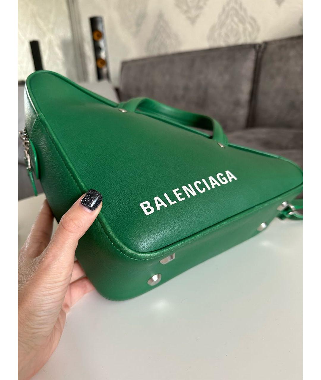 Balenciaga triangle sale bag green