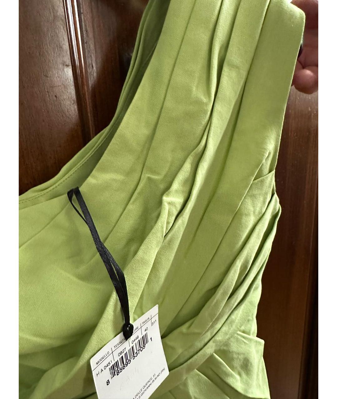 MOSCHINO Салатовыое полиэстеровое коктейльное платье, фото 3