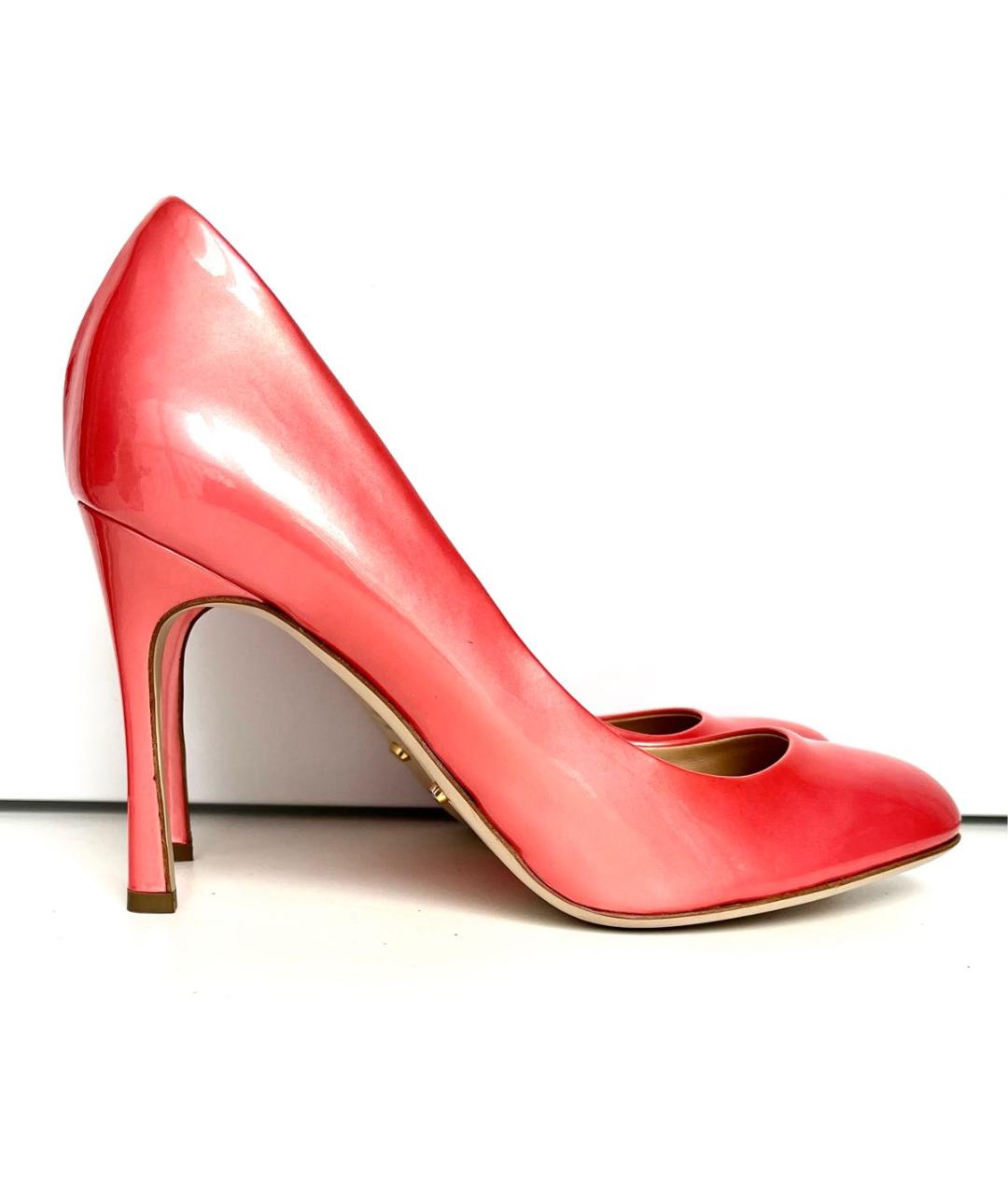 SERGIO ROSSI Коралловые туфли из лакированной кожи, фото 8