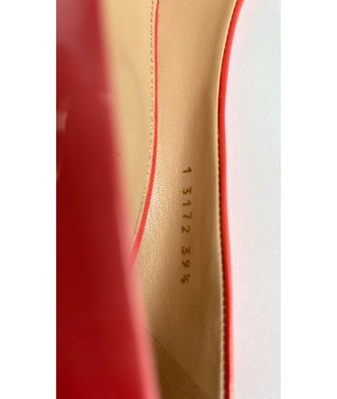 SERGIO ROSSI Коралловые туфли из лакированной кожи, фото 2