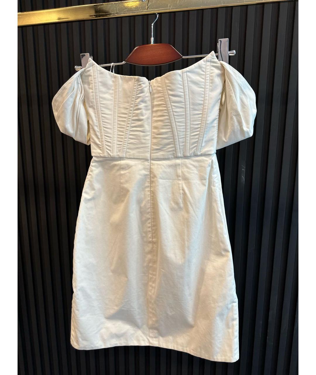 GIUSEPPE DI MORABITO Белое хлопковое коктейльное платье, фото 2