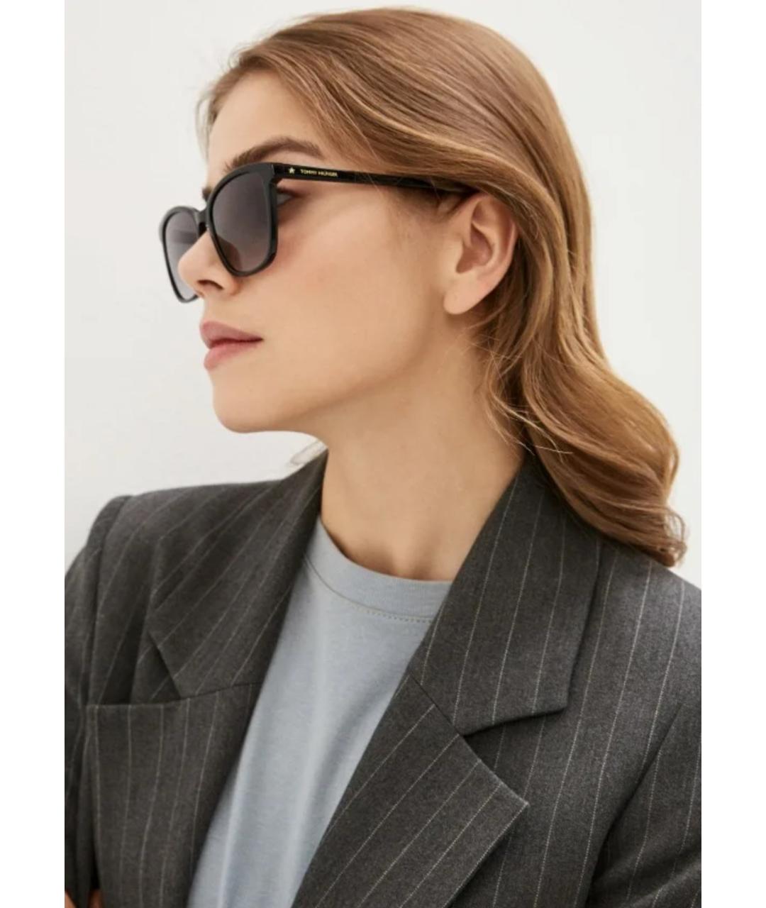 TOMMY HILFIGER Черные солнцезащитные очки, фото 7