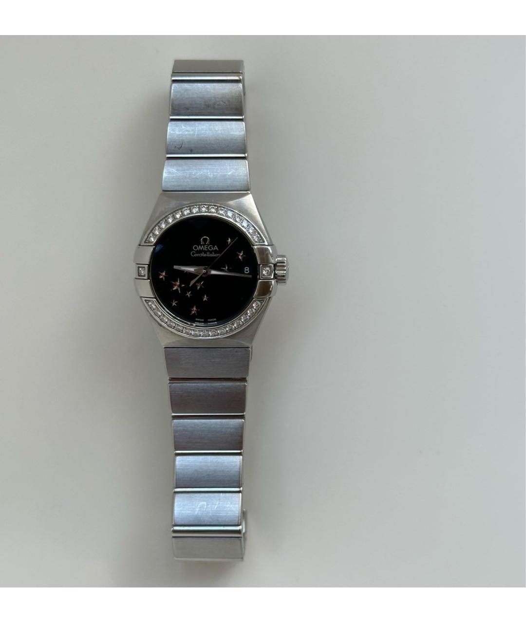 OMEGA Серебряные металлические часы, фото 9