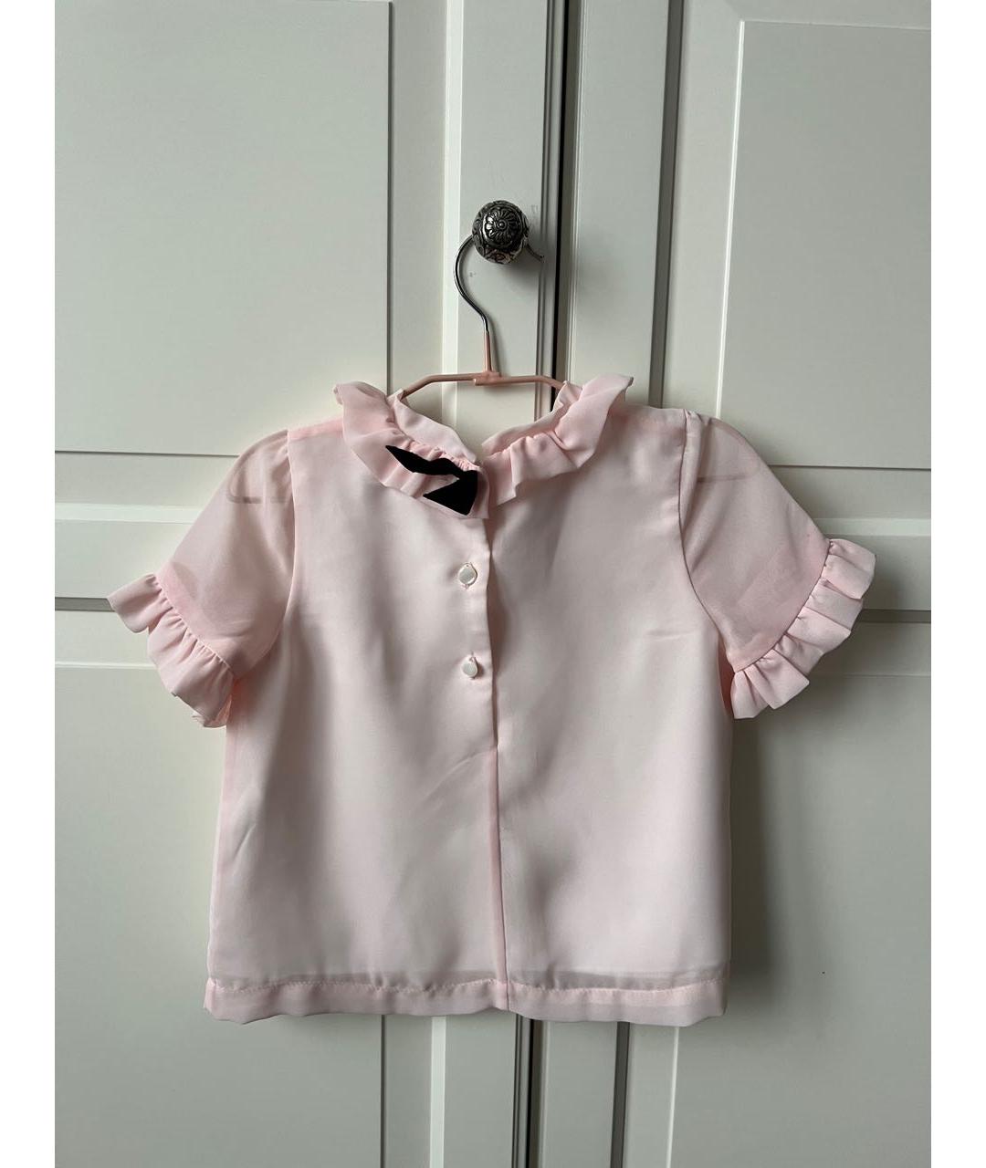 HUCKLEBONES LONDON Розовая шелковая рубашка/блузка, фото 2