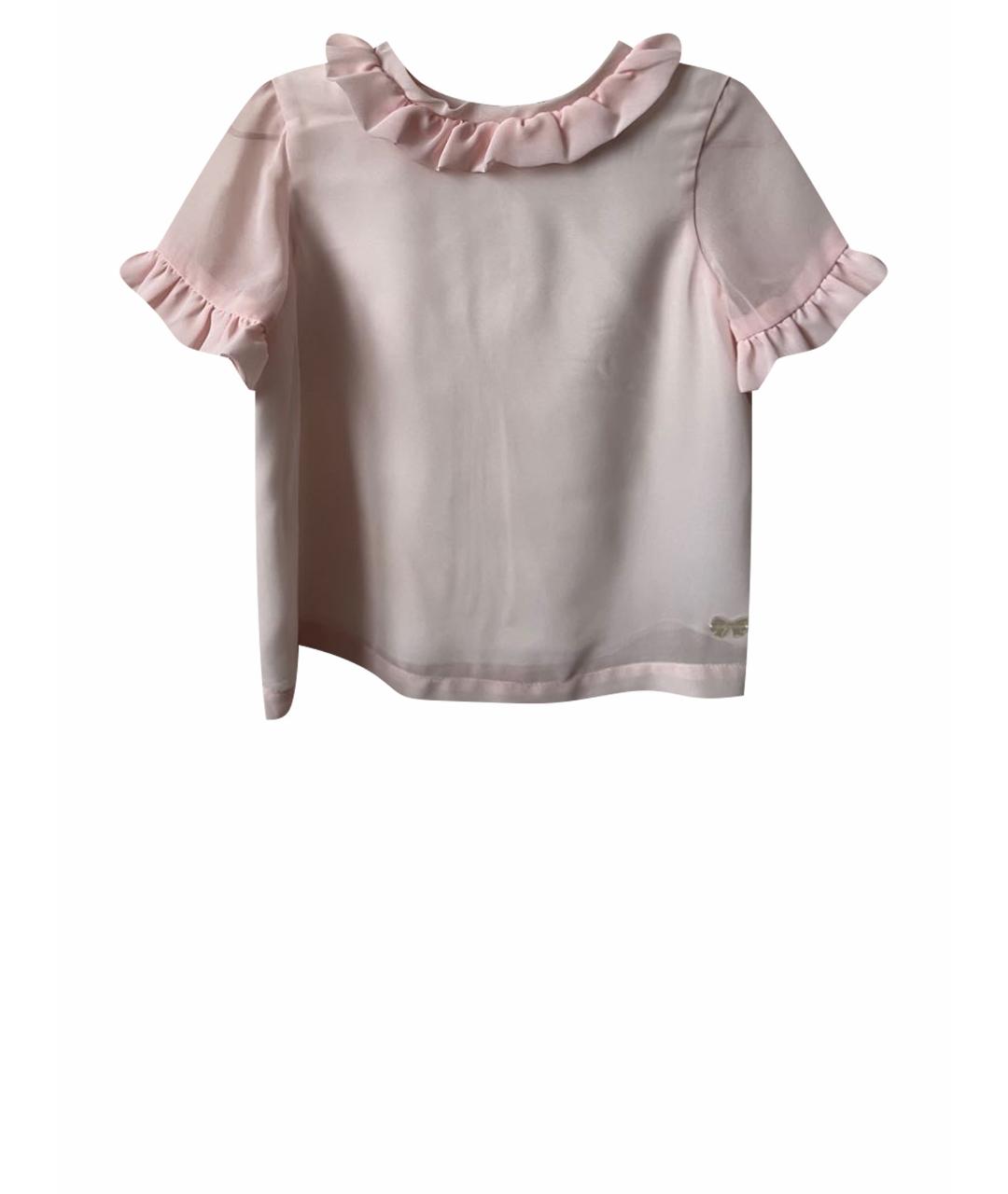 HUCKLEBONES LONDON Розовая шелковая рубашка/блузка, фото 1