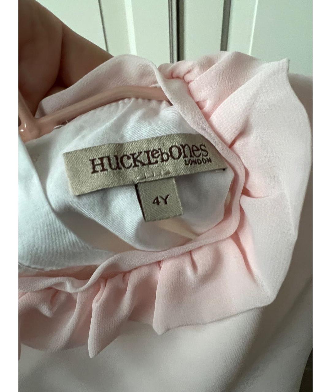 HUCKLEBONES LONDON Розовая шелковая рубашка/блузка, фото 4