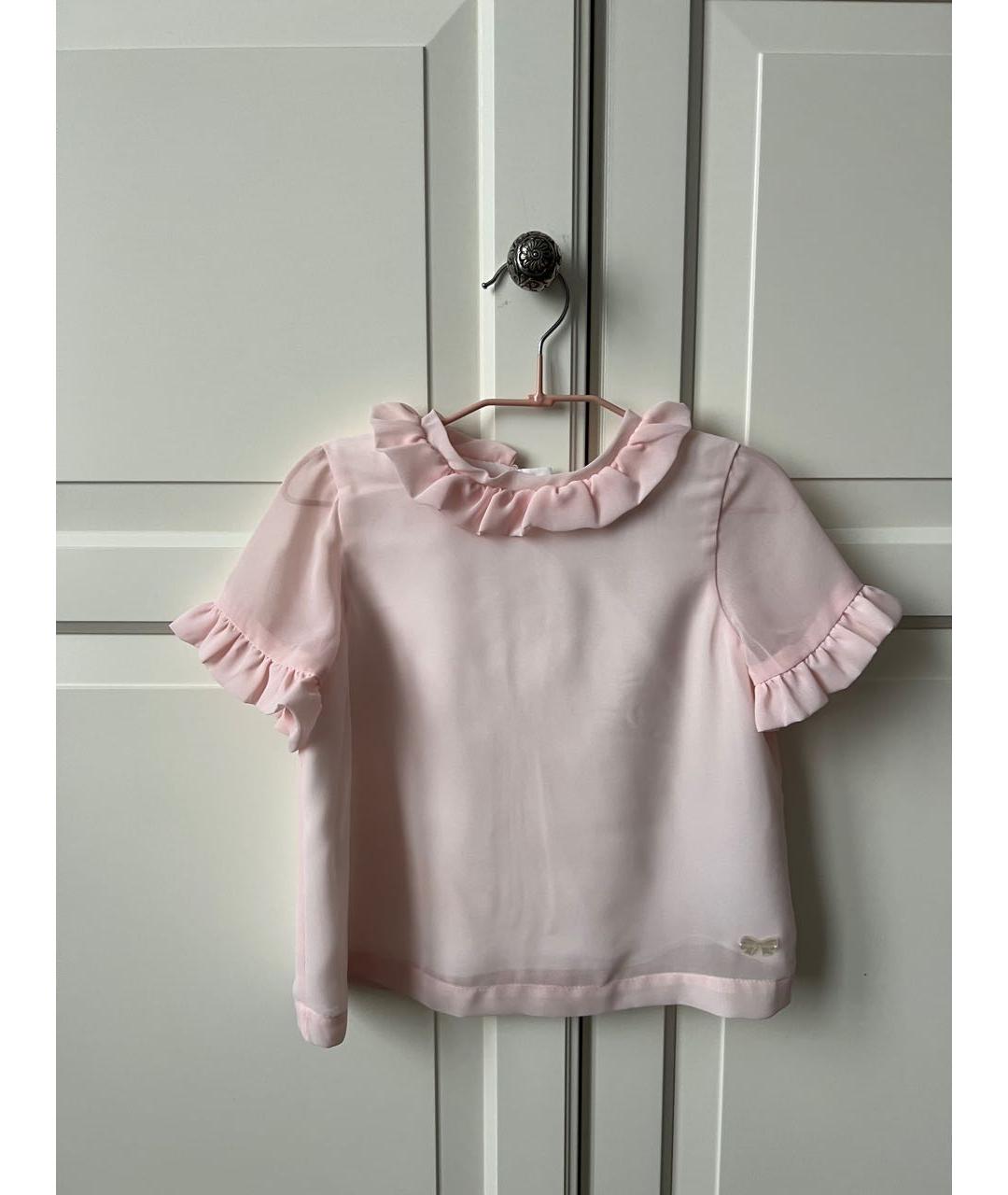 HUCKLEBONES LONDON Розовая шелковая рубашка/блузка, фото 5