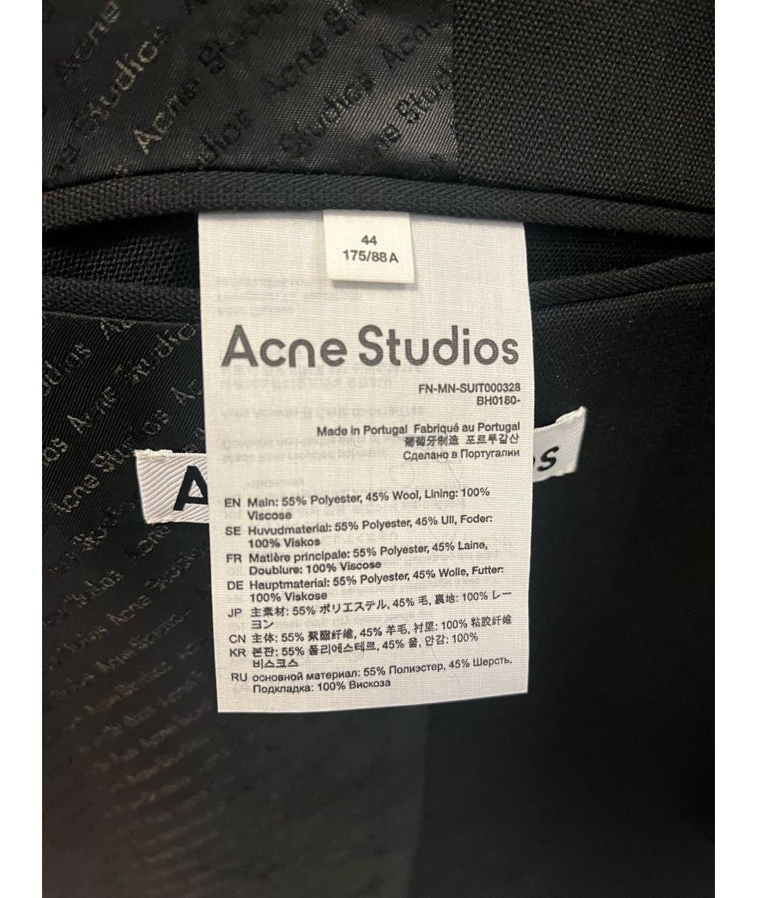 ACNE STUDIOS Черный шерстяной пиджак, фото 3