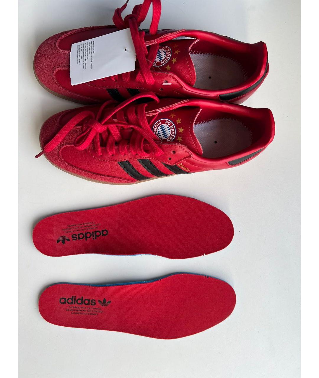 ADIDAS Красные кожаные кроссовки, фото 7