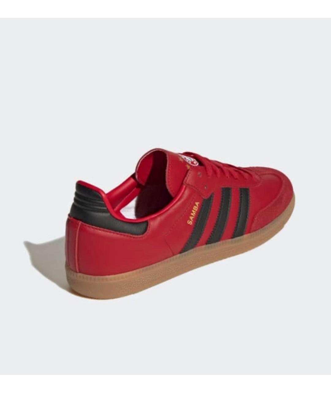 ADIDAS Красные кожаные кроссовки, фото 4