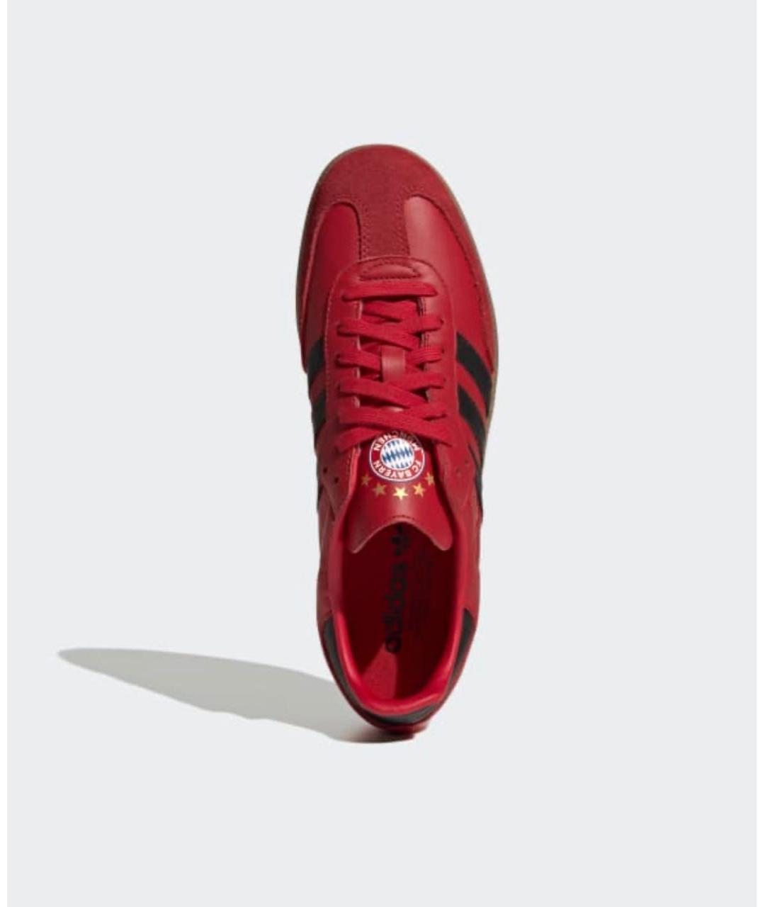 ADIDAS Красные кожаные кроссовки, фото 3