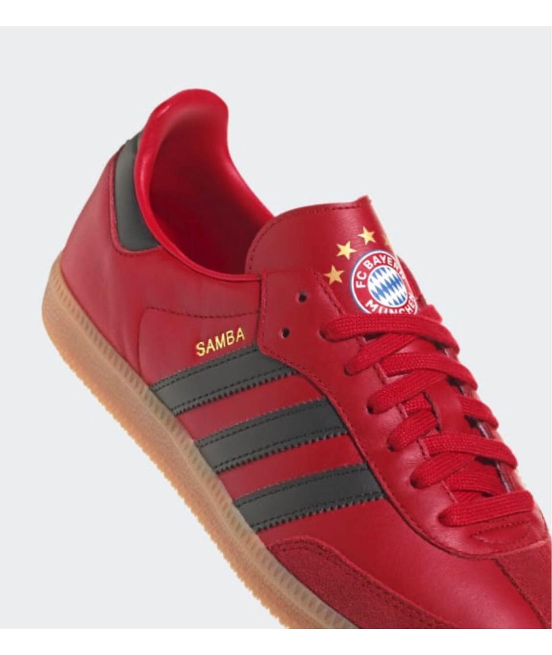 ADIDAS Красные кожаные кроссовки, фото 5