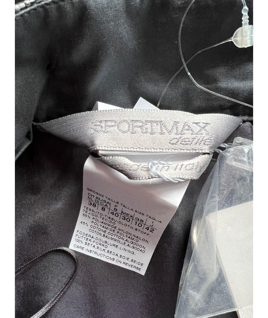 SPORTMAX Антрацитовая юбка мини, фото 8