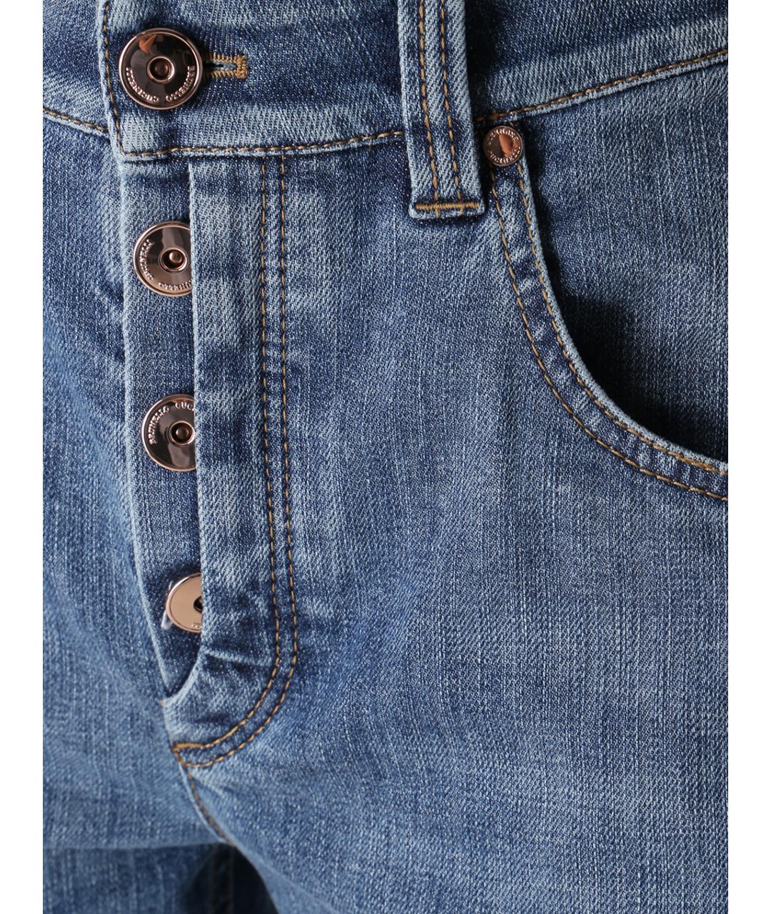 BRUNELLO CUCINELLI Синие прямые джинсы, фото 5