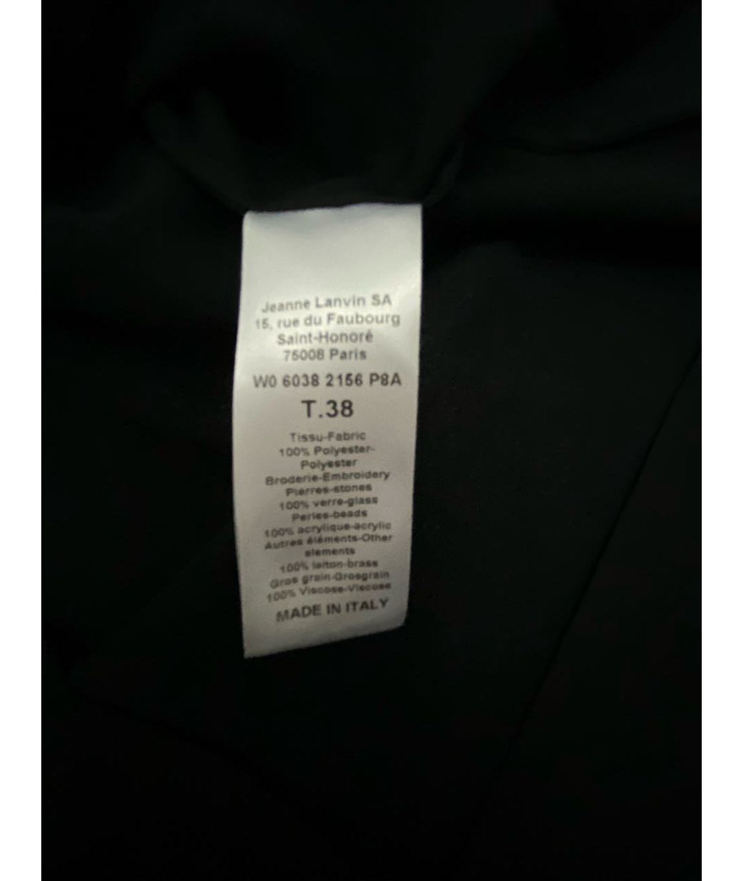 LANVIN Черная полиэстеровая рубашка, фото 5