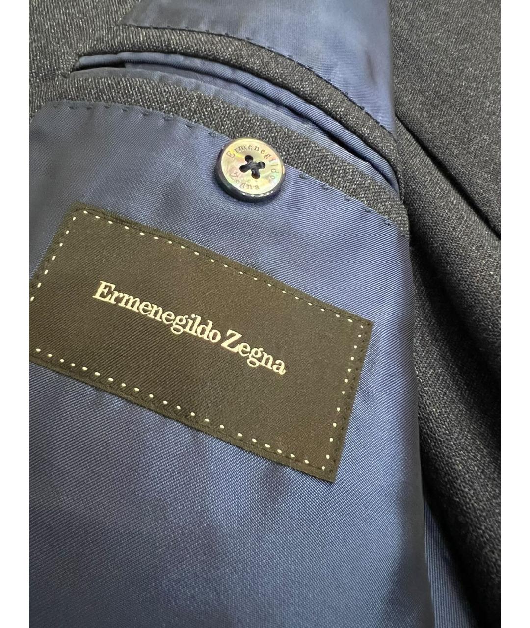 ERMENEGILDO ZEGNA Синий классический костюм, фото 3