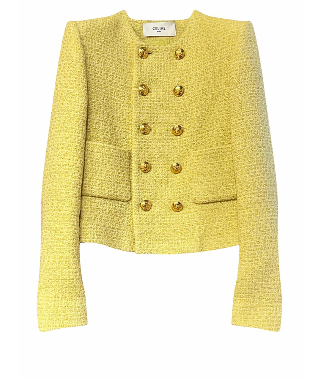 CELINE PRE-OWNED Желтый шерстяной жакет/пиджак, фото 1