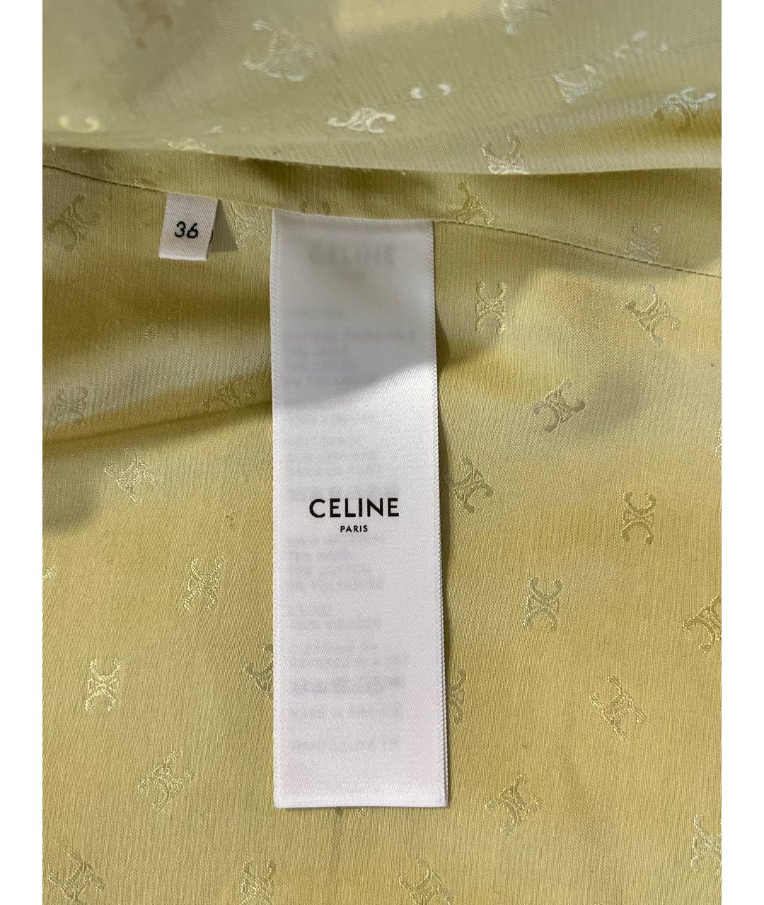 CELINE PRE-OWNED Желтый шерстяной жакет/пиджак, фото 4