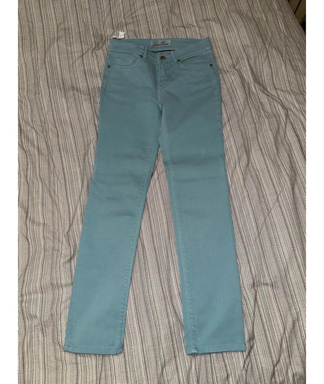 LORO PIANA Голубые прямые джинсы, фото 5