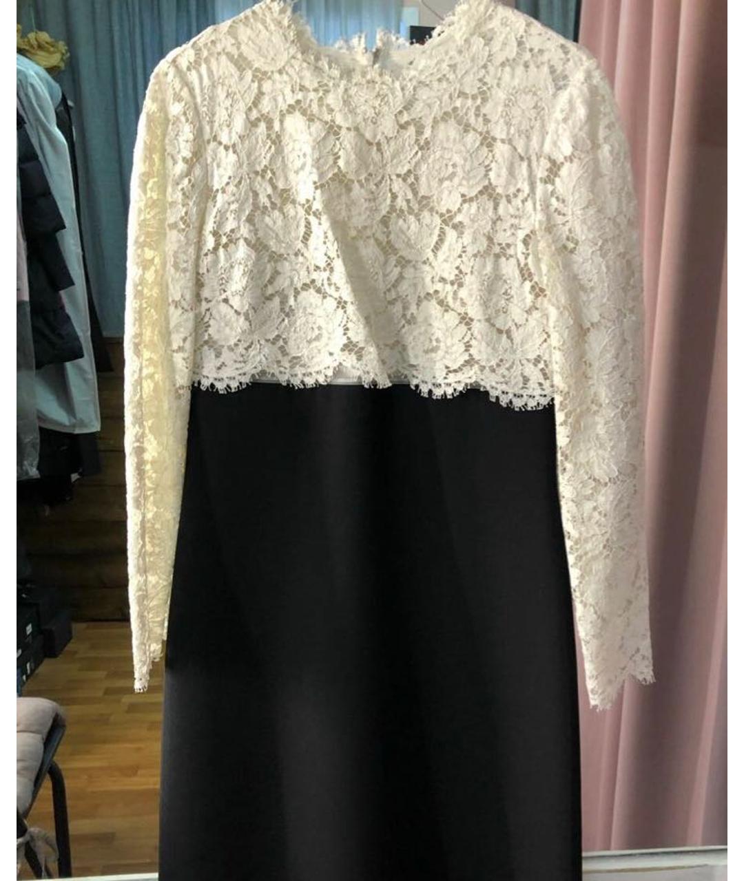 VALENTINO Черное шерстяное коктейльное платье, фото 8