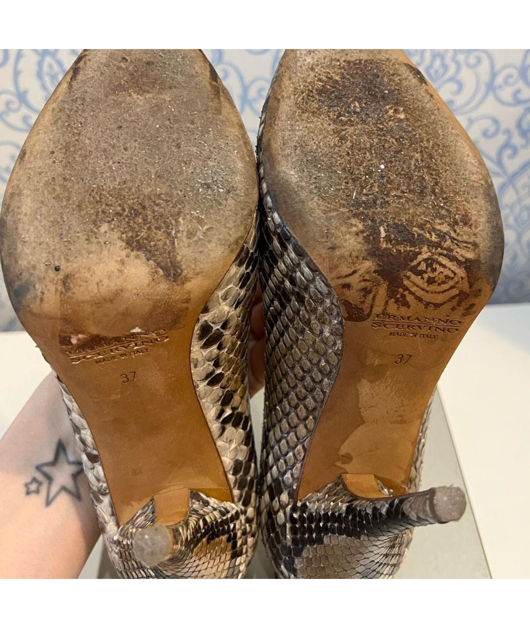 ERMANNO SCERVINO Мульти туфли из экзотической кожи, фото 4