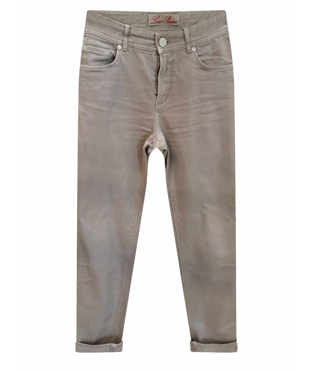 LORO PIANA Серые прямые джинсы, фото 1