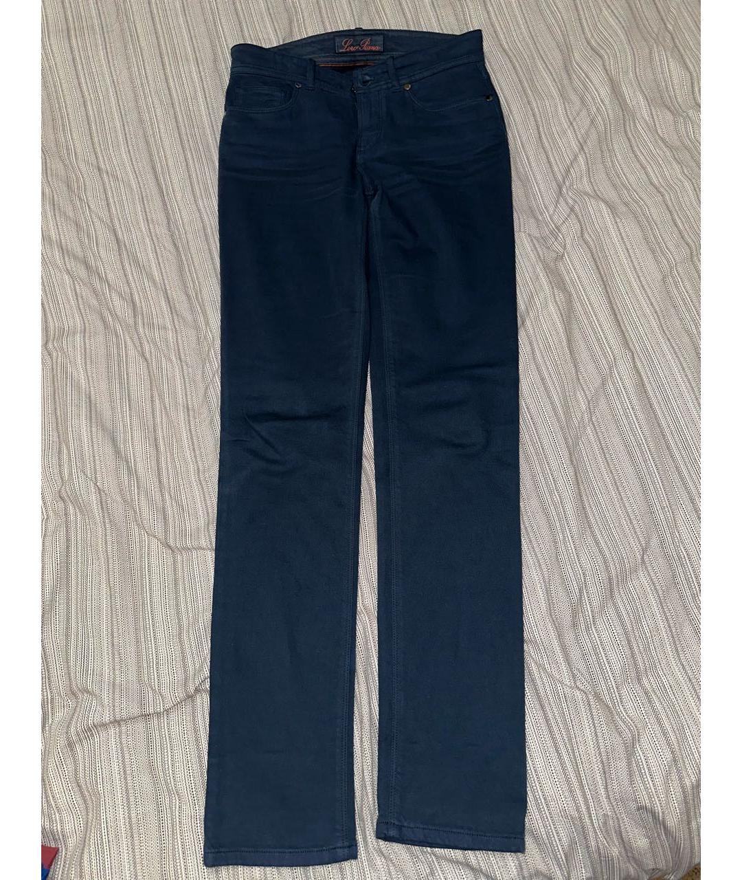 LORO PIANA Темно-синие прямые джинсы, фото 4