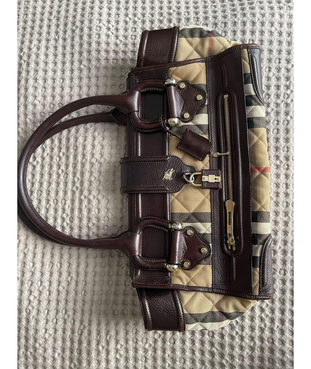 BURBERRY Мульти кожаная сумка с короткими ручками, фото 5