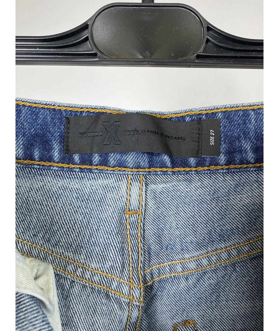 ALEXANDER WANG Синие хлопковые прямые джинсы, фото 4