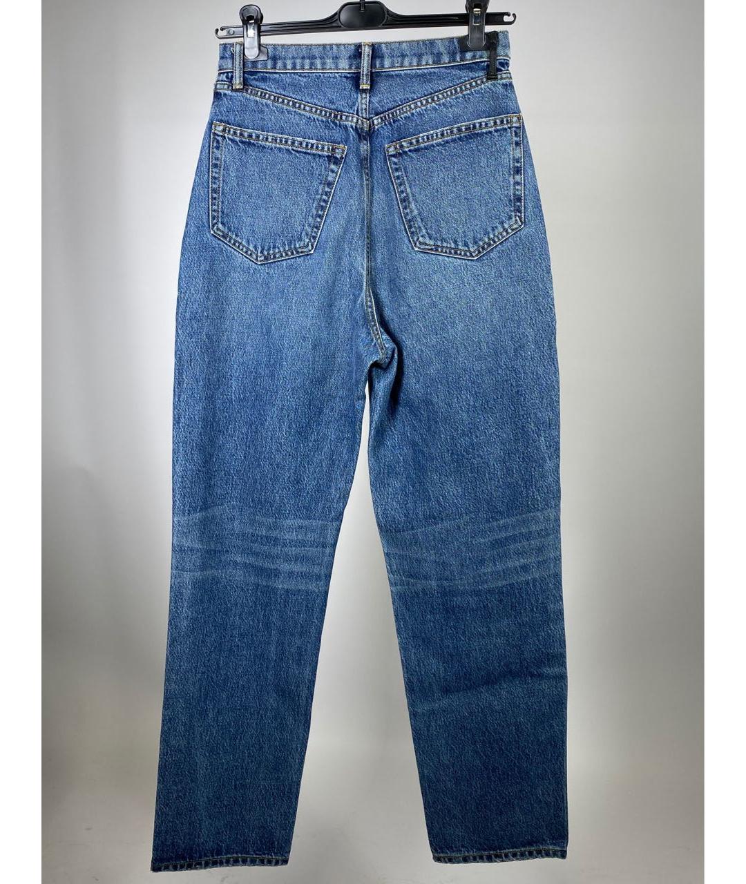 ALEXANDER WANG Синие хлопковые прямые джинсы, фото 2