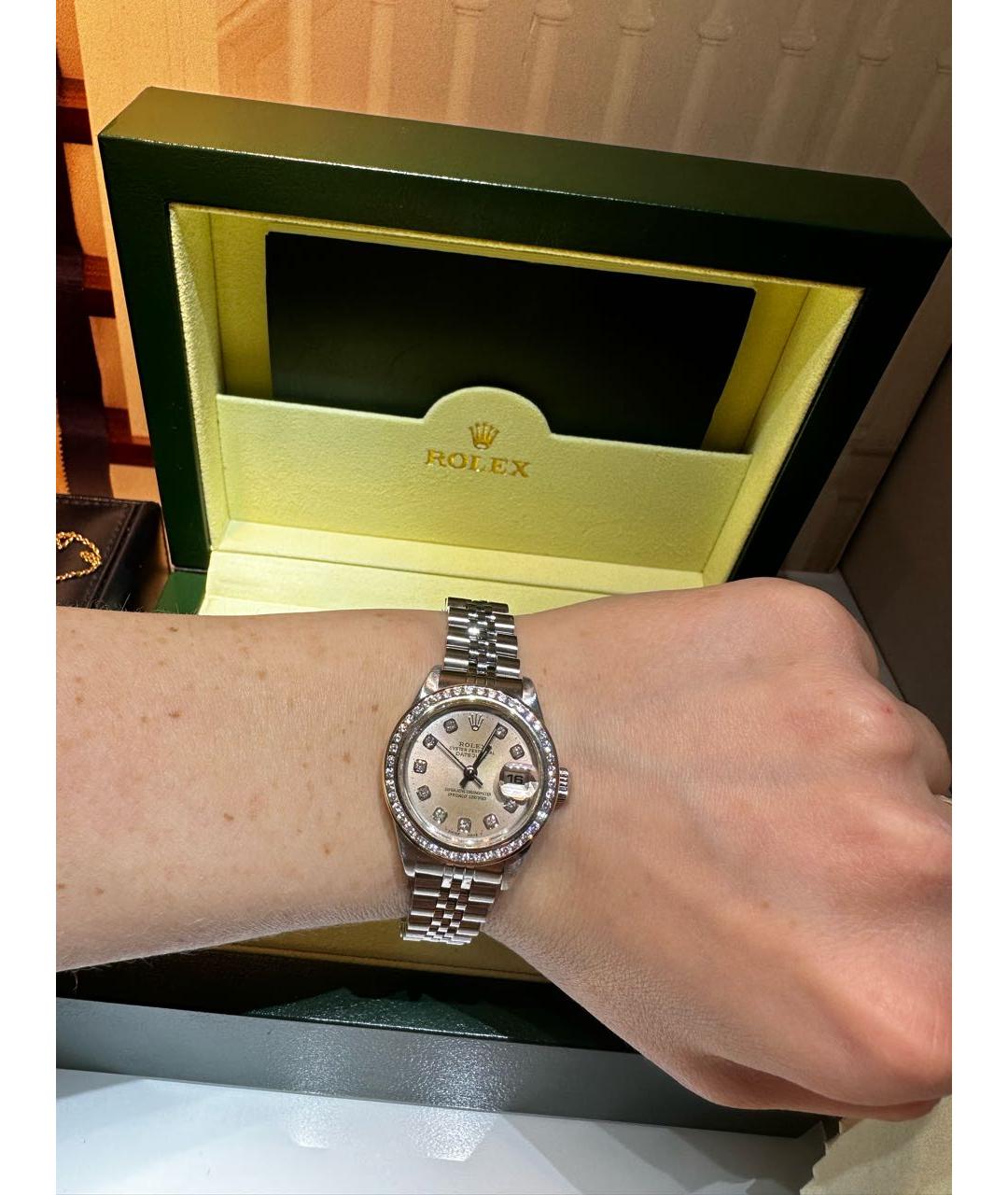 ROLEX Серебряные металлические часы, фото 6