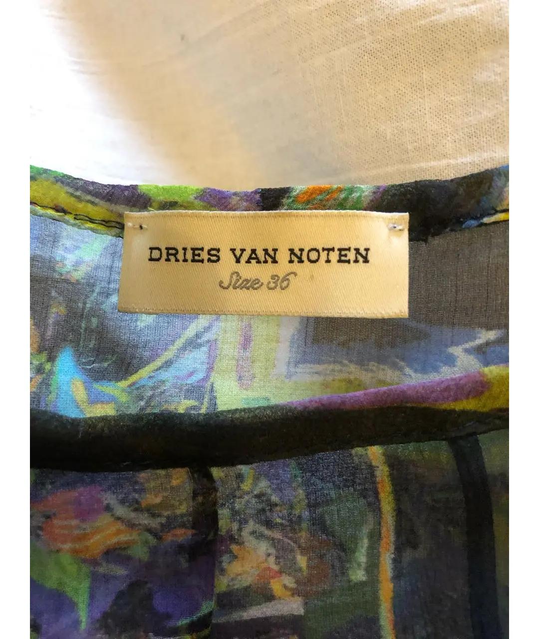 DRIES VAN NOTEN Зеленые шелковое повседневное платье, фото 6