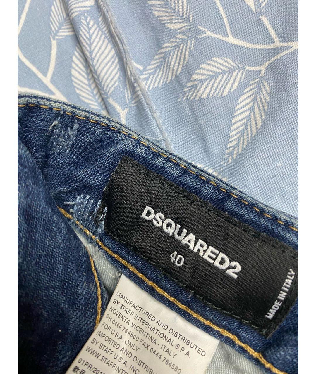 DSQUARED2 Синие деним шорты, фото 4