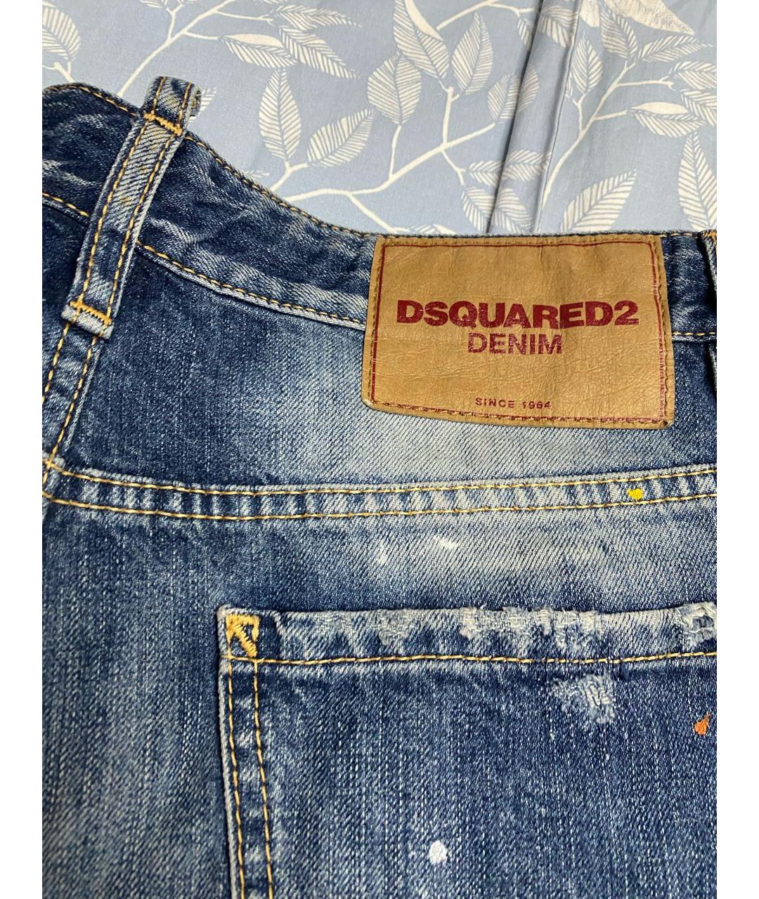 DSQUARED2 Синие деним шорты, фото 3