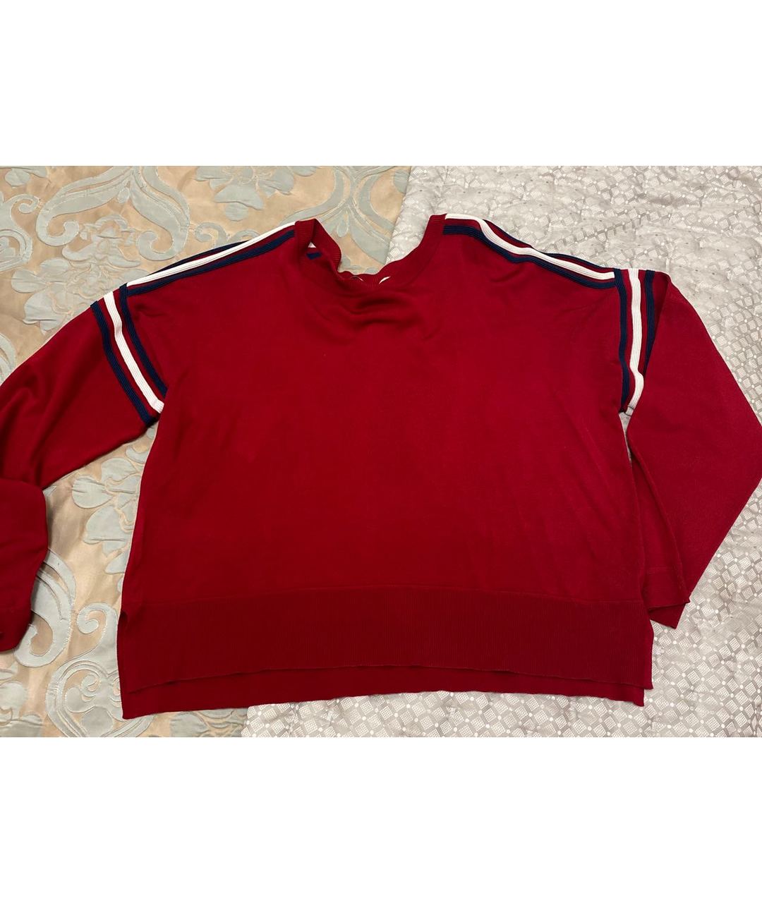 SANDRO Бордовый полиамидовый джемпер / свитер, фото 3