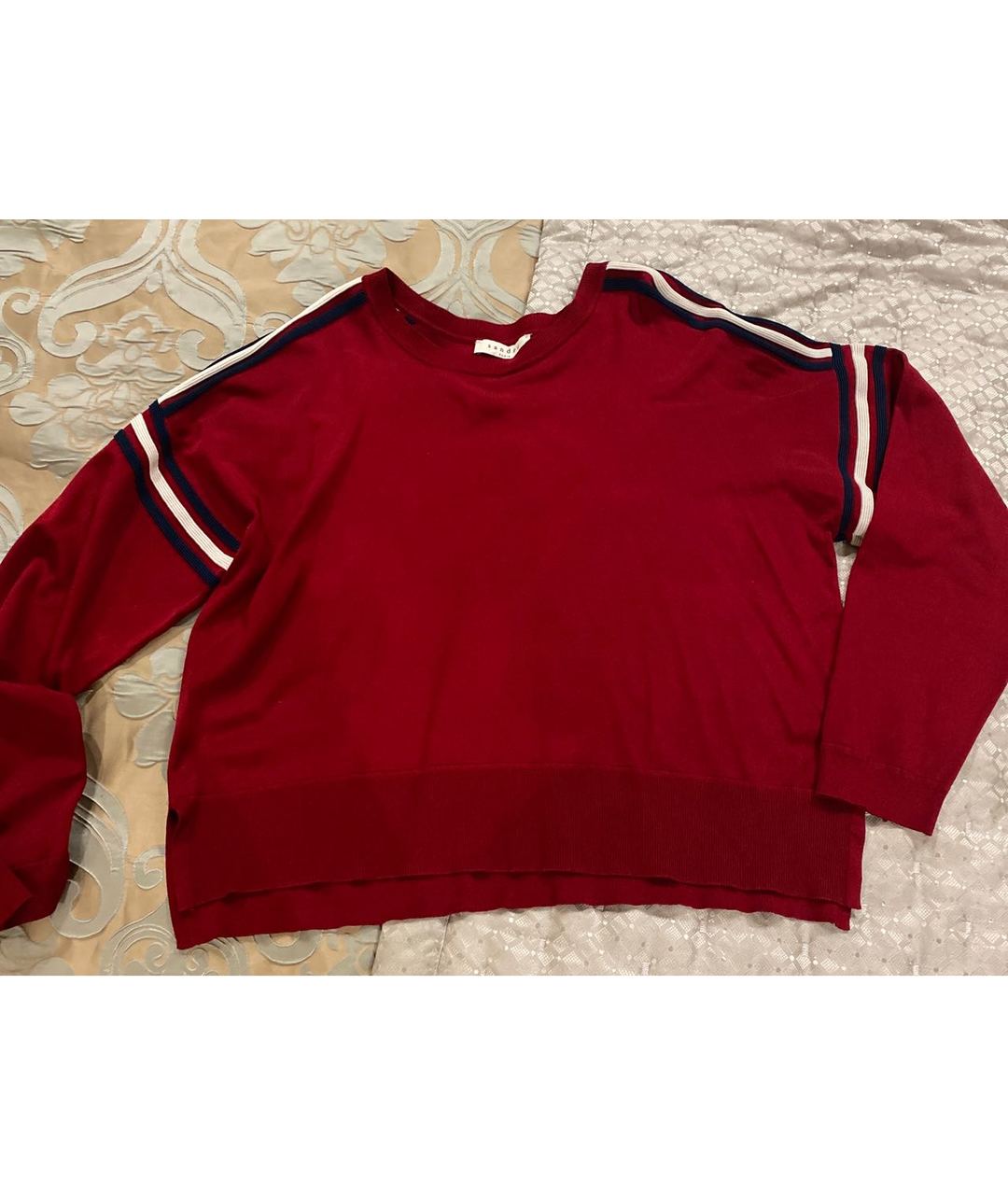 SANDRO Бордовый полиамидовый джемпер / свитер, фото 2