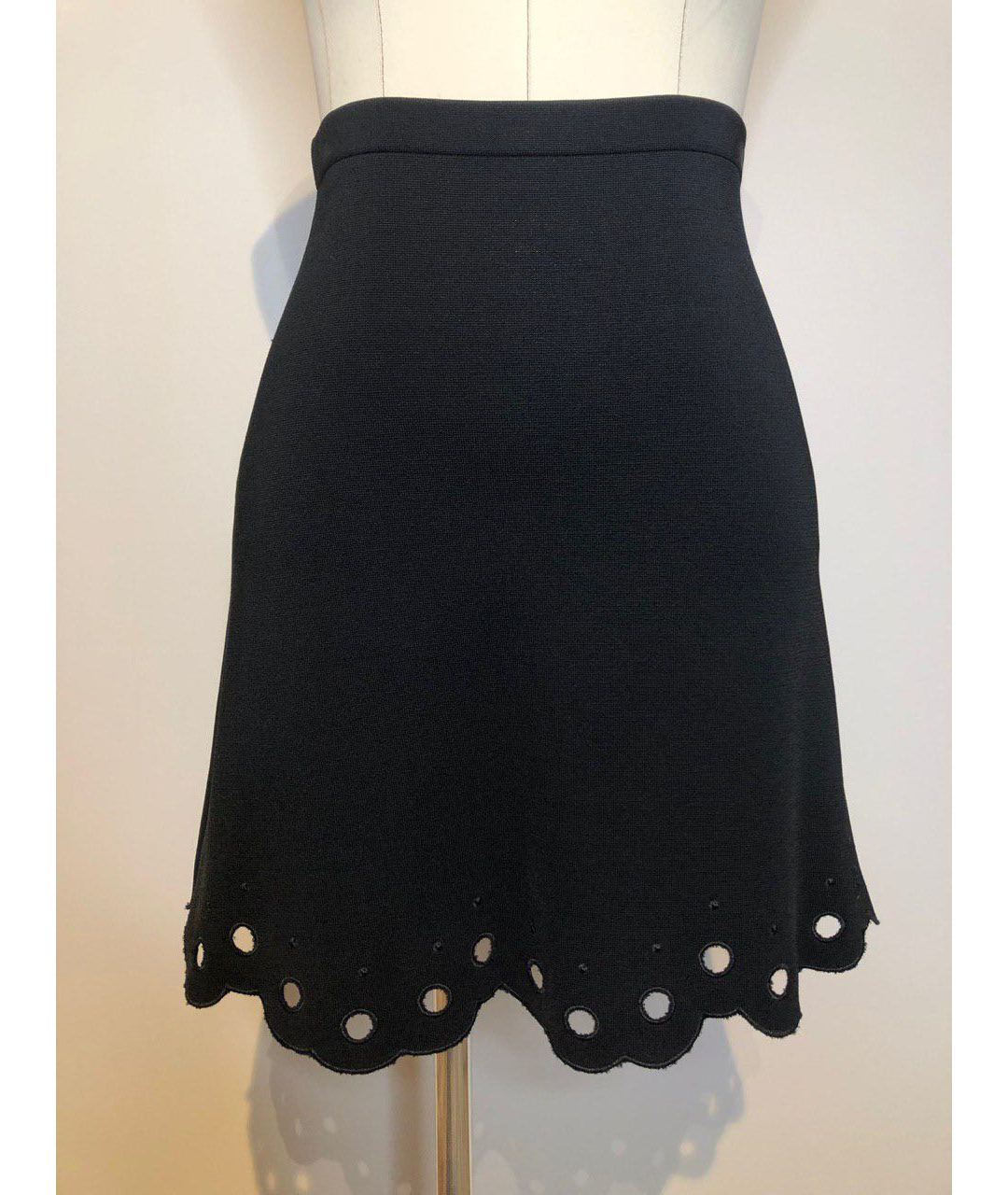 SANDRO Черная вискозная юбка-шорты, фото 5