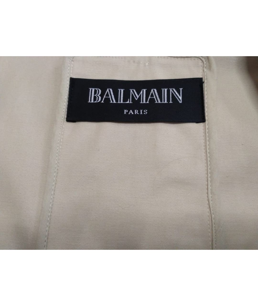 BALMAIN Бежевый хлопковый жакет/пиджак, фото 3
