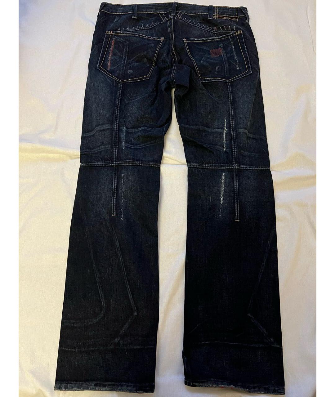 MARITHE FRANCOIS GIRBAUD Темно-синие прямые джинсы, фото 2