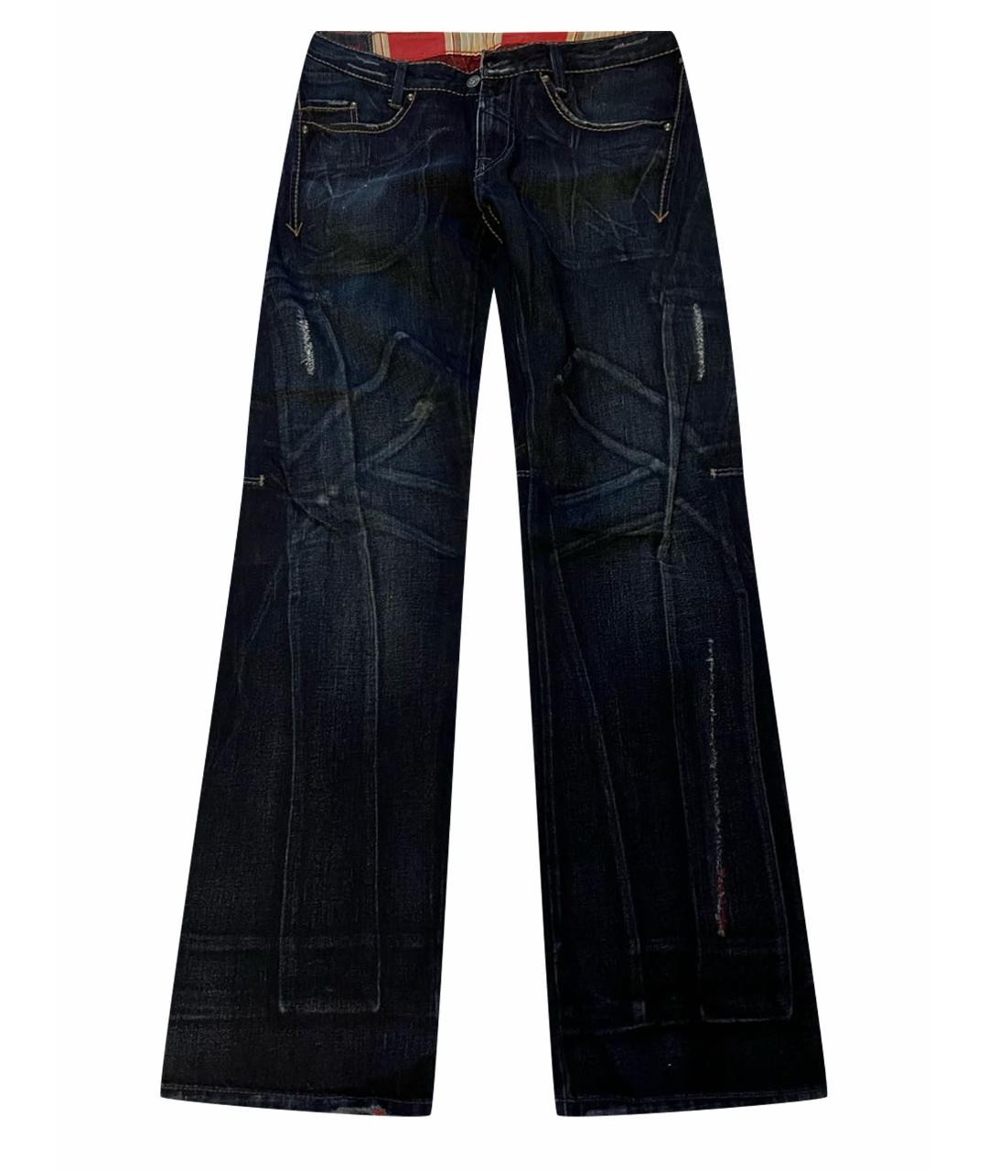 MARITHE FRANCOIS GIRBAUD Темно-синие прямые джинсы, фото 1