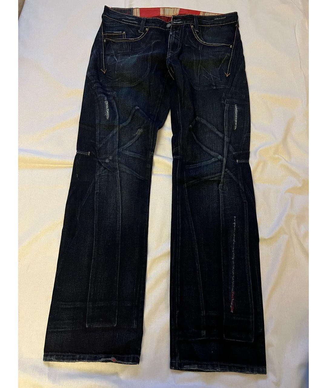 MARITHE FRANCOIS GIRBAUD Темно-синие прямые джинсы, фото 6