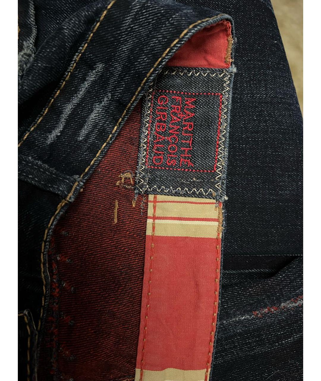 MARITHE FRANCOIS GIRBAUD Темно-синие прямые джинсы, фото 5