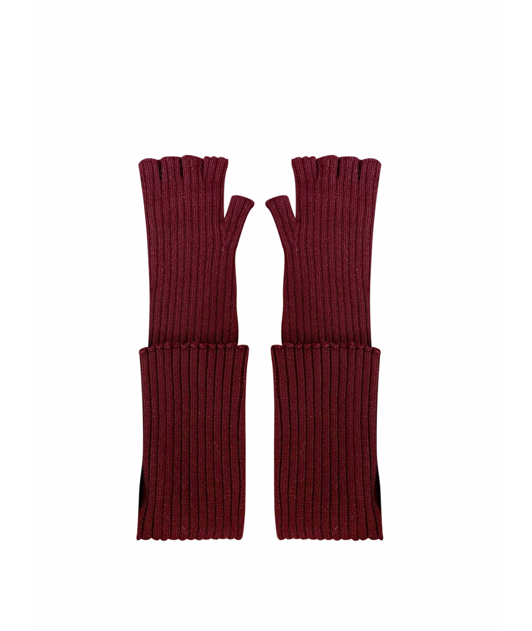 MAISON MARGIELA Бордовые шерстяные перчатки, фото 1